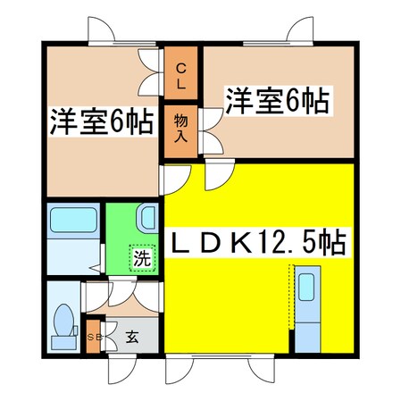 イシュタール鶴巣の物件間取画像